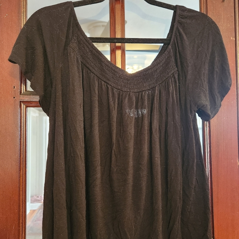 Black Flowy Top
